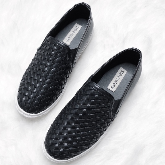 steve madden woven slip on sneakers